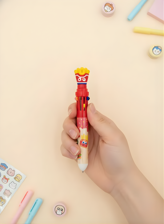 Burgers, Fries & Drink Multicolor Pens - Kawaii Multicolor pen