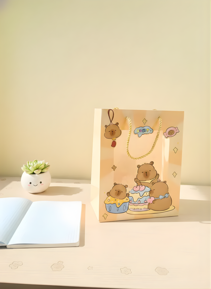 Birthday / Party Return Gift Paper Bag -  Capybara Themed bag