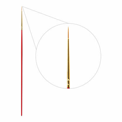 Two vertical sticks, one red and one gold, with a circle and triangle outline on a white background.