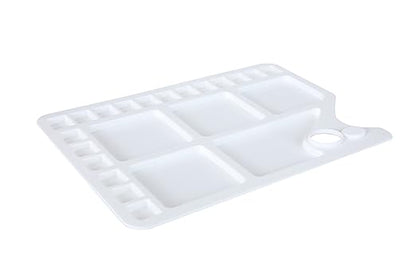 Brustro Rectangle 23 Well Plastic Palette - 34.5 x 23.5cm | Ergonomic Design