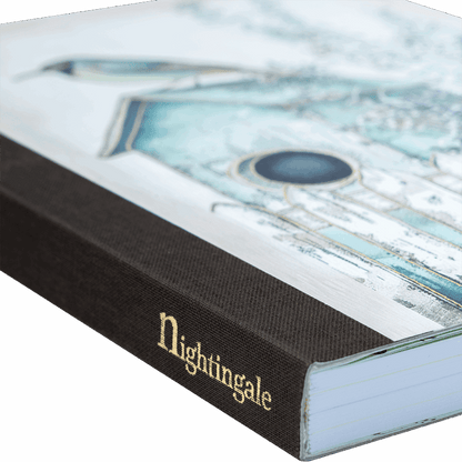 Book titled 'Nightingale' with a decorative cover design.