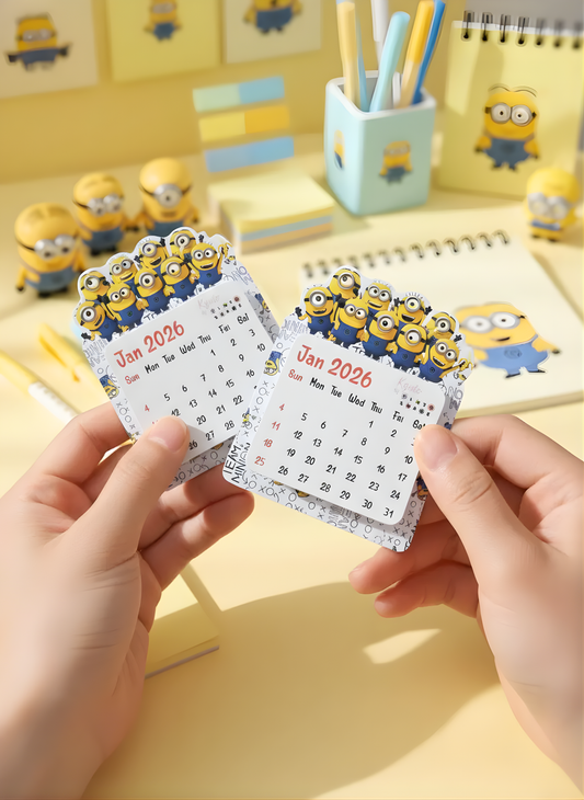 Minions Mini Magnetic Calendar for 2026