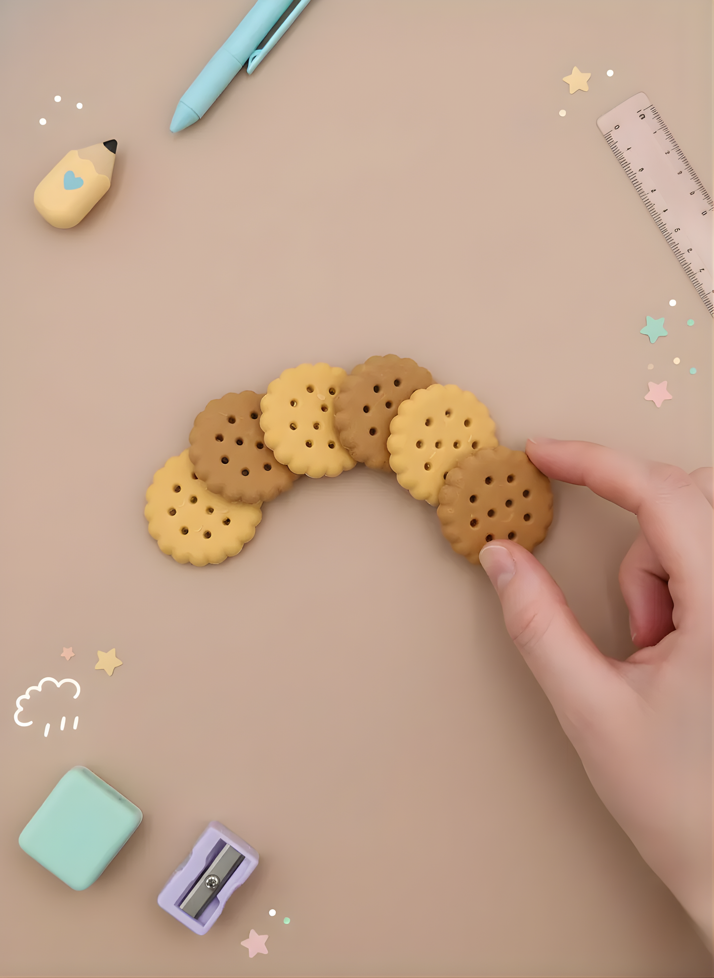 Capybara Cookie Eraser - Kawaii Eraser