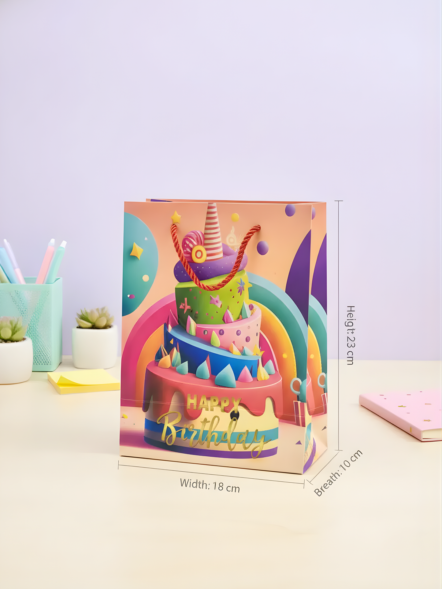Party Return Gift Paper Bag -  Happy Birthday bag