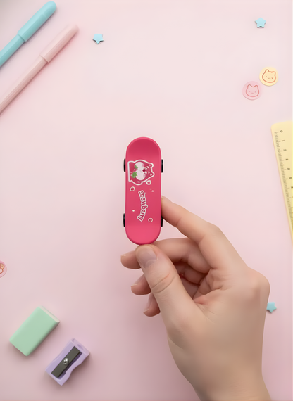 Strawberry Bear Skateboard Eraser - Kawaii Erasers