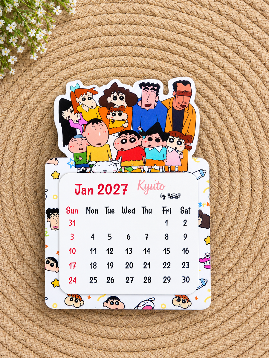 Shinchan Mini Magnetic Calendar for 2027
