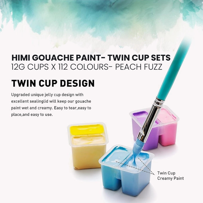 HIMI Gouache Paint - Twin Cup Sets- 12G Cups x 112 Colours