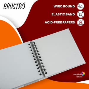 Brustro Toned Paper - Grey Sketchbook | A4,6X6| 120 GSM | Wiro Bound