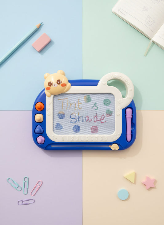 Kawaii Make me draw Doodle Board - Blue Theme (Includes 4 Pre-Designed Shapes)