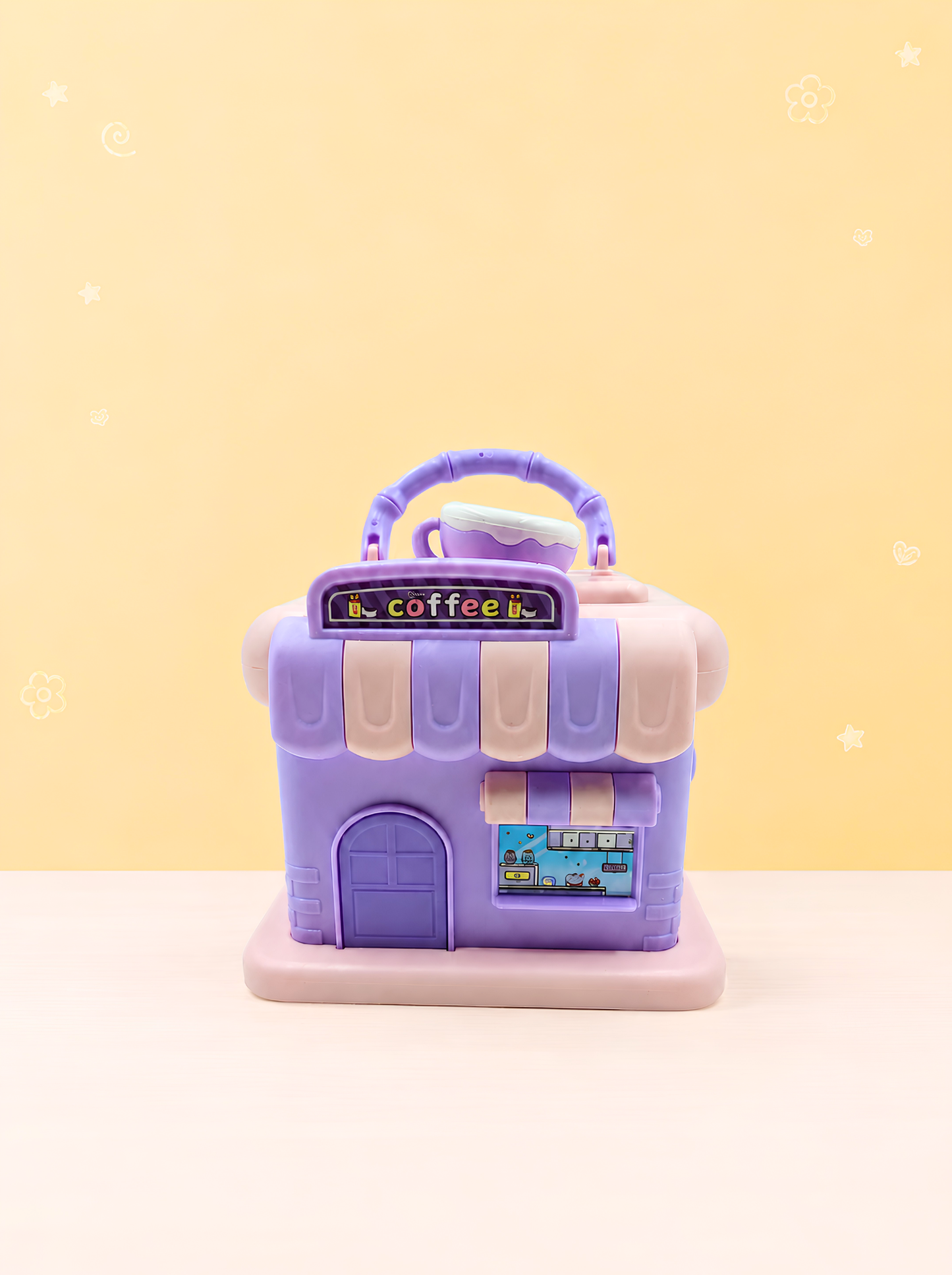 Coffee House Password Piggy Bank with Handle