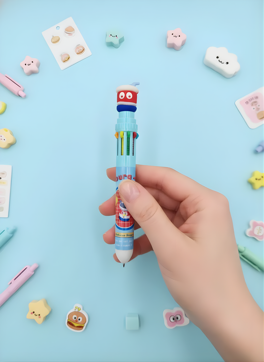 Burgers, Fries & Drink Multicolor Pens - Kawaii Multicolor pen