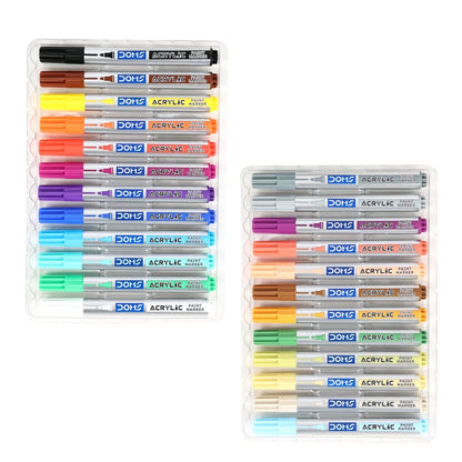DOMS Acrylic Markers (Works well on Diverse Surfaces)