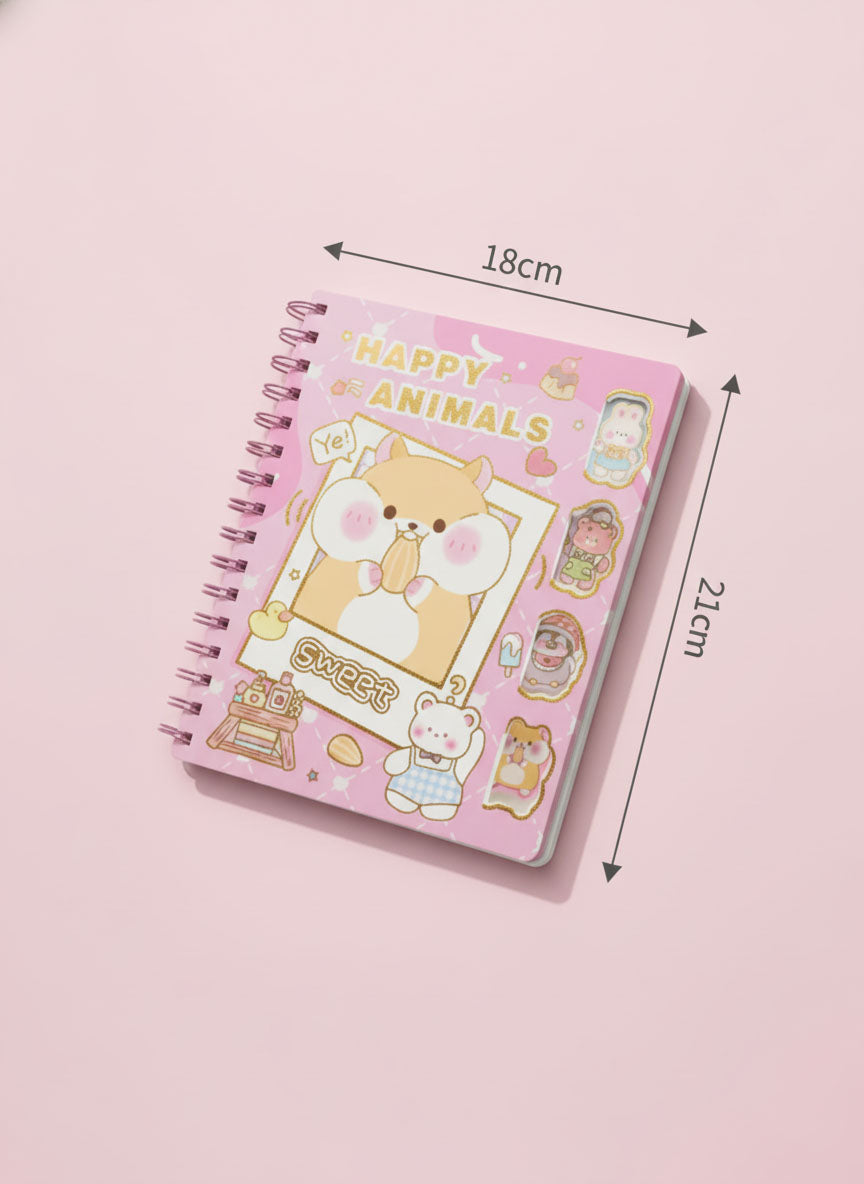 Kawaii Happy Animal Notebook