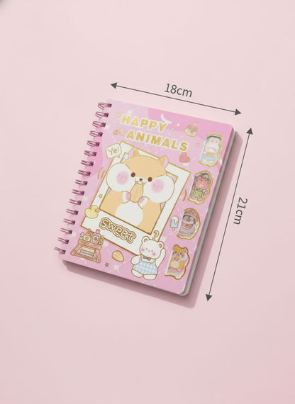 Kawaii Happy Animal Notebook