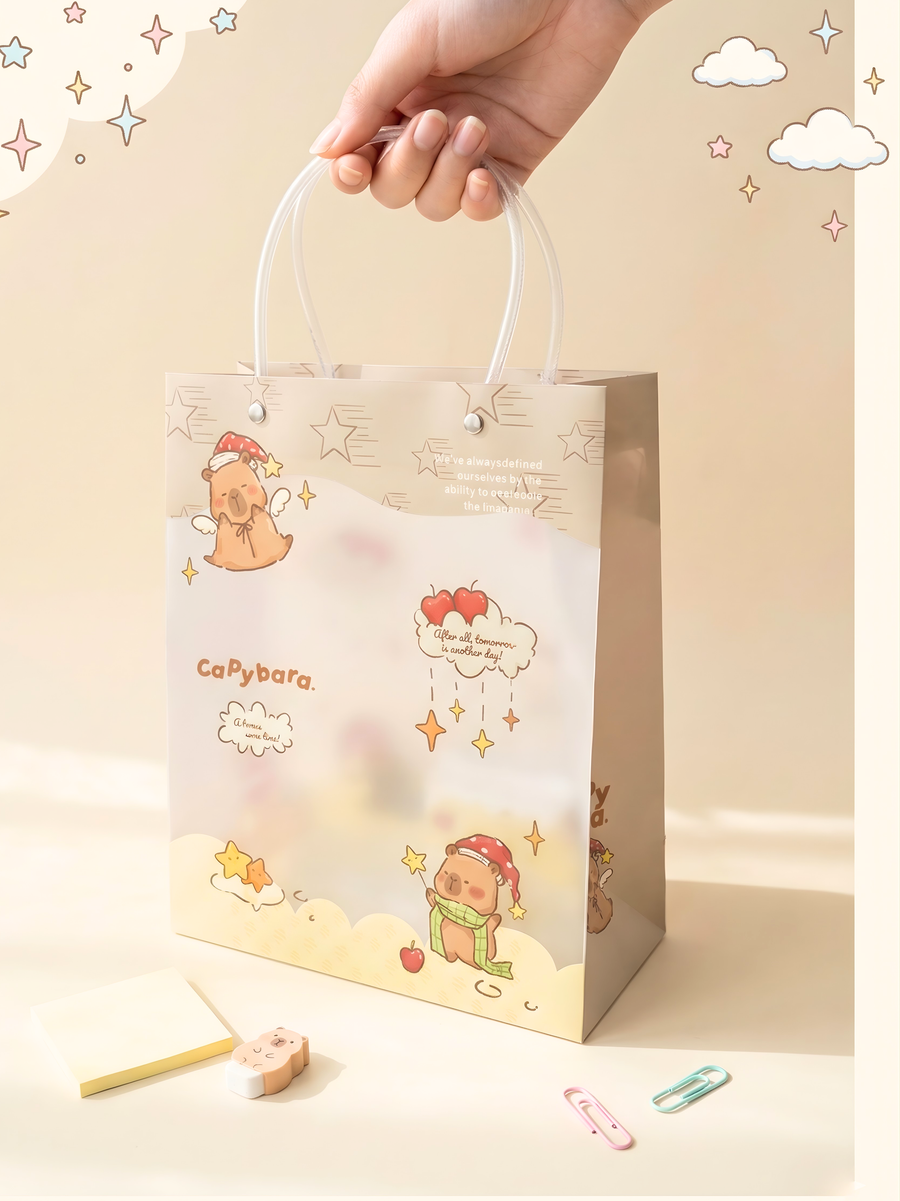Frosted Transparent PVC Gift Bag | A5+