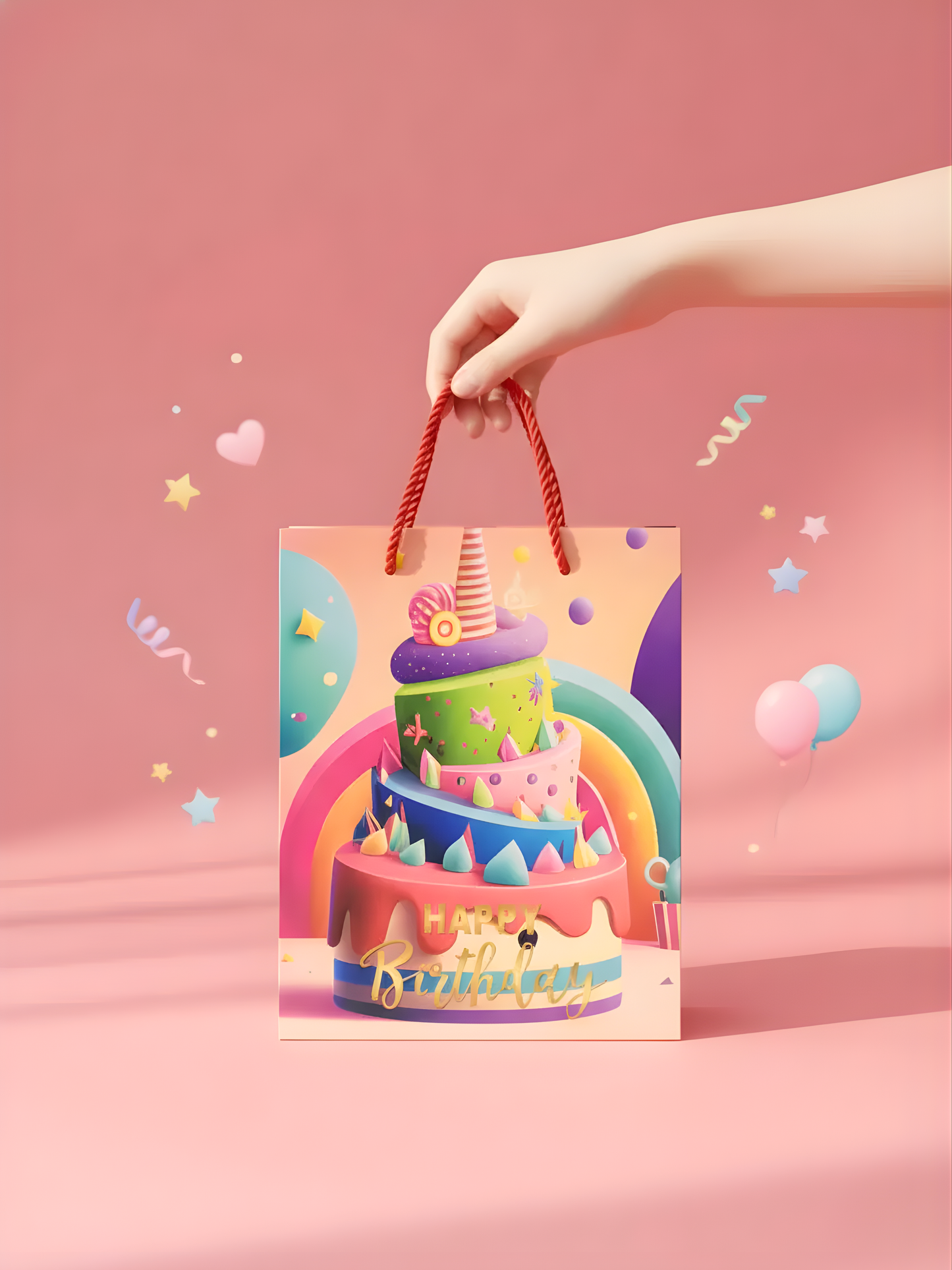 Party Return Gift Paper Bag -  Happy Birthday bag