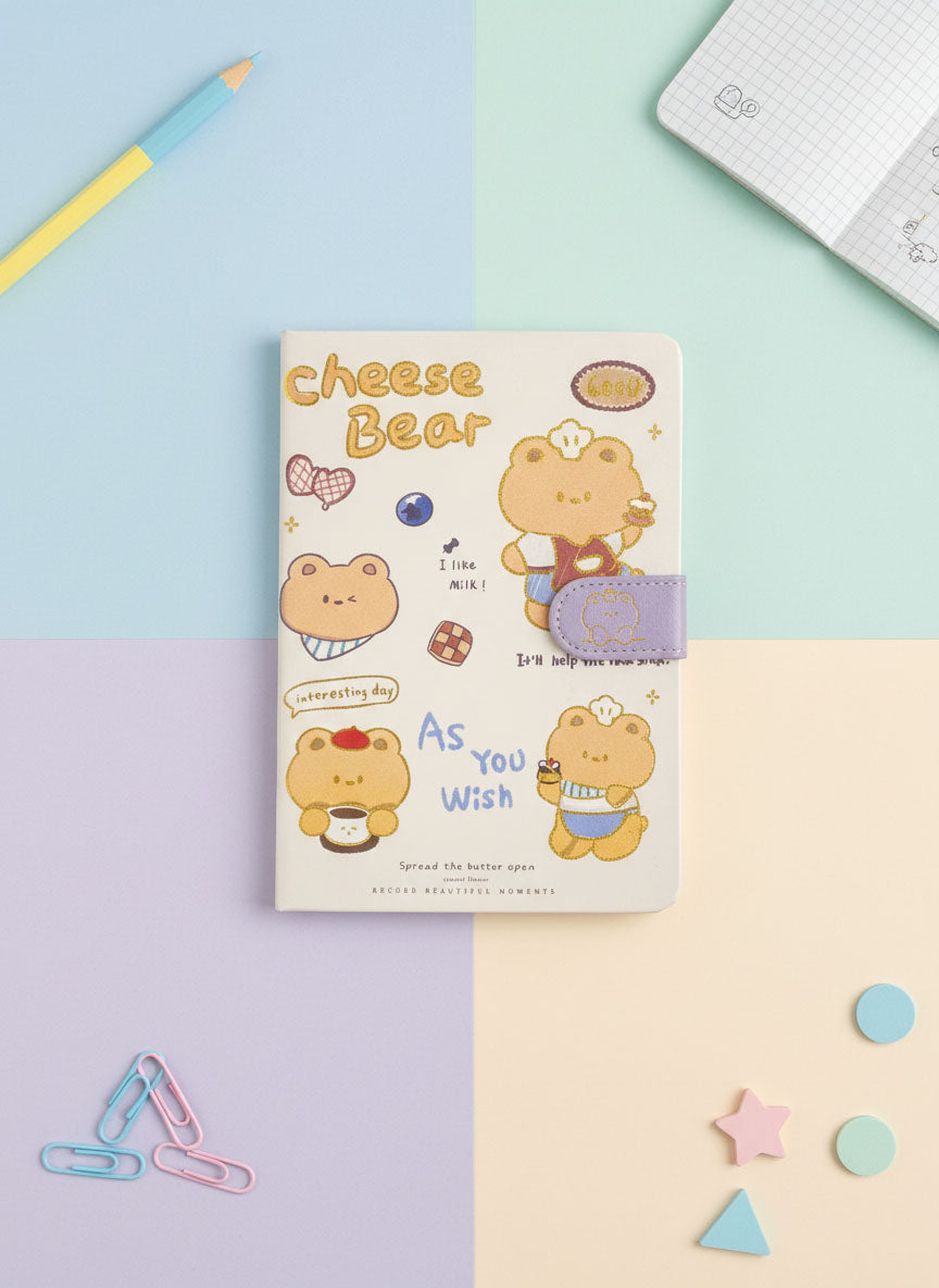 Kawaii Cheese Bear Notebook (Coffee Edition)