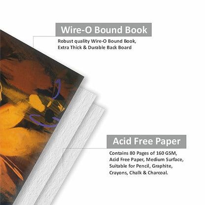 Wire-O bound book with acid-free paper on a white background