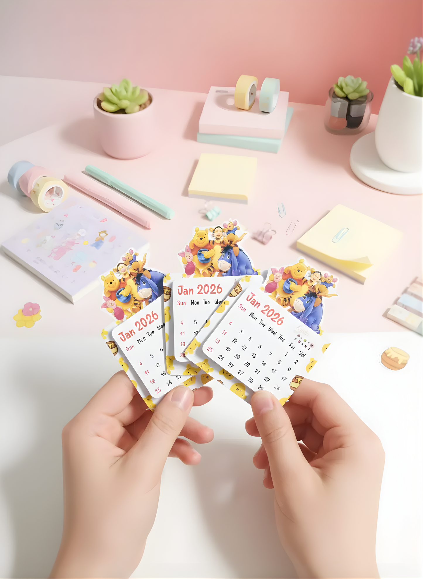 Winnie The Pooh Mini Magnetic Calendar For 2026