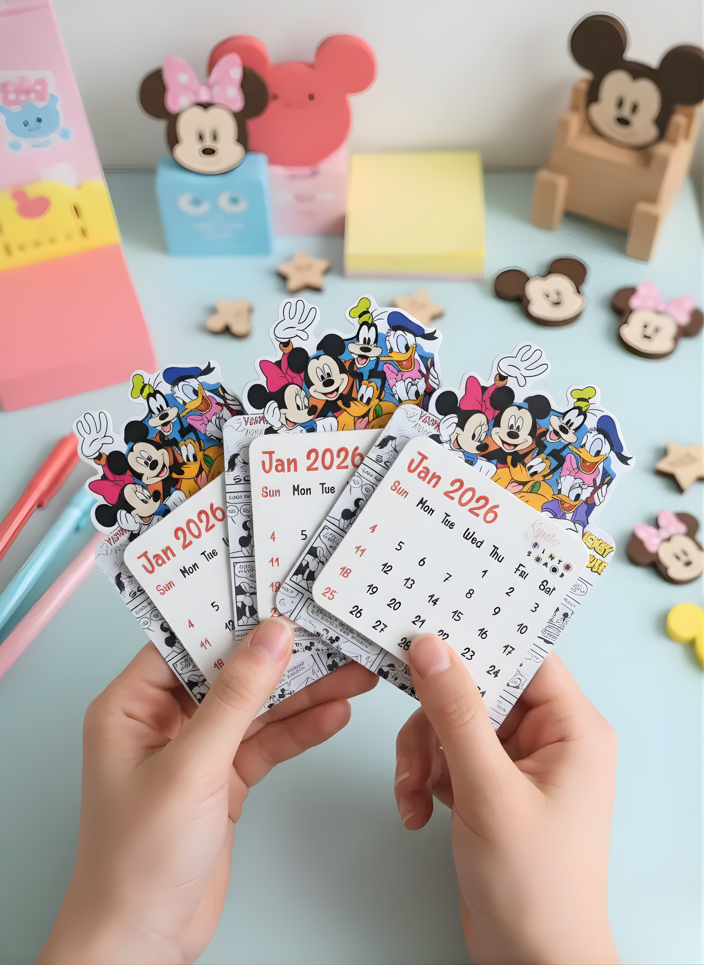 Micky Mouse Family Mini Magnetic Calendar for 2026