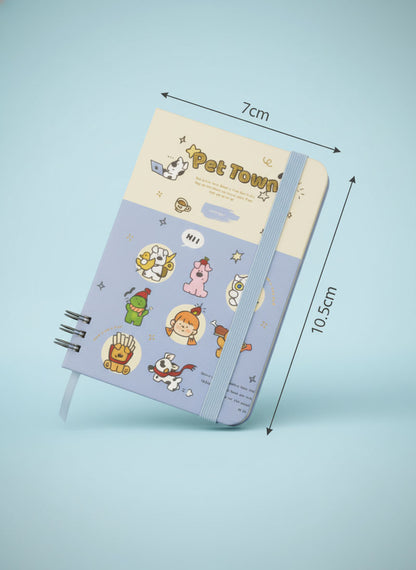 Kawaii Pet Town Mini Notebook - A7