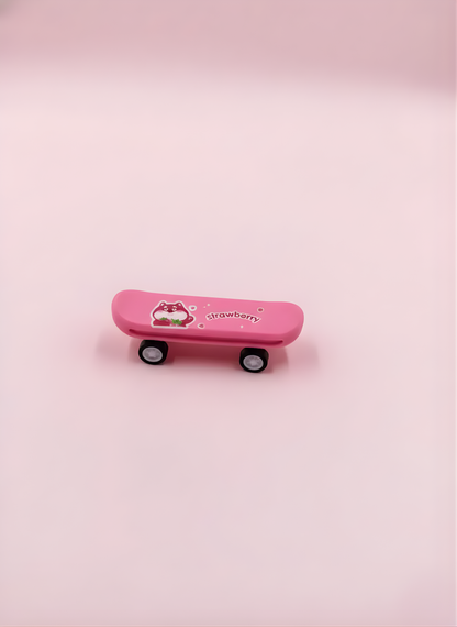 Strawberry Bear Skateboard Eraser - Kawaii Erasers