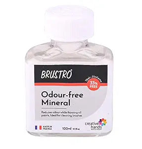 Brustro Professional Odour-Free Mineral Spirits 100ml (75ml + 25ml Free)