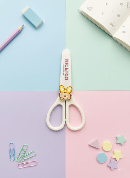 Kawaii Art Scissors for Kids with Cover