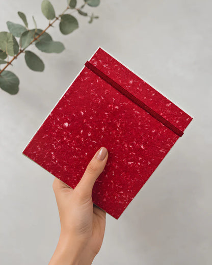 Potentate Deckle Edge Watercolor Handbook – Red | 19 x 19 cm|300GSM|Cold press
