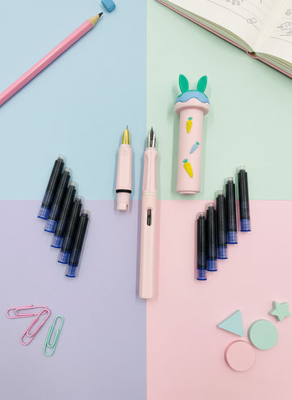 Kawaii Rabbit Ink Pen Set