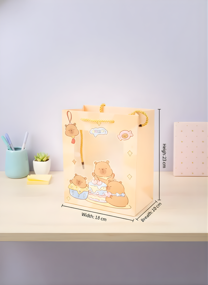Birthday / Party Return Gift Paper Bag -  Capybara Themed bag