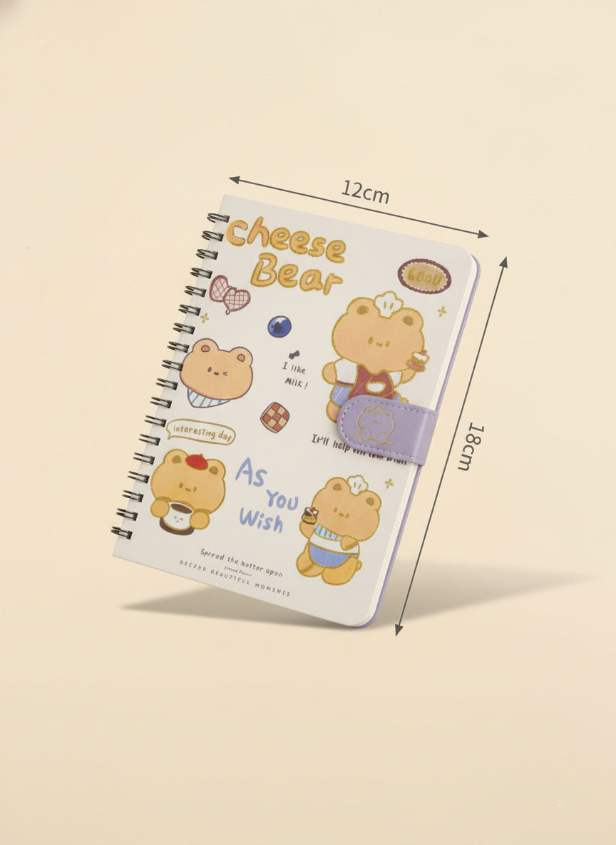 Kawaii Cheese Bear Notebook (Coffee Edition)
