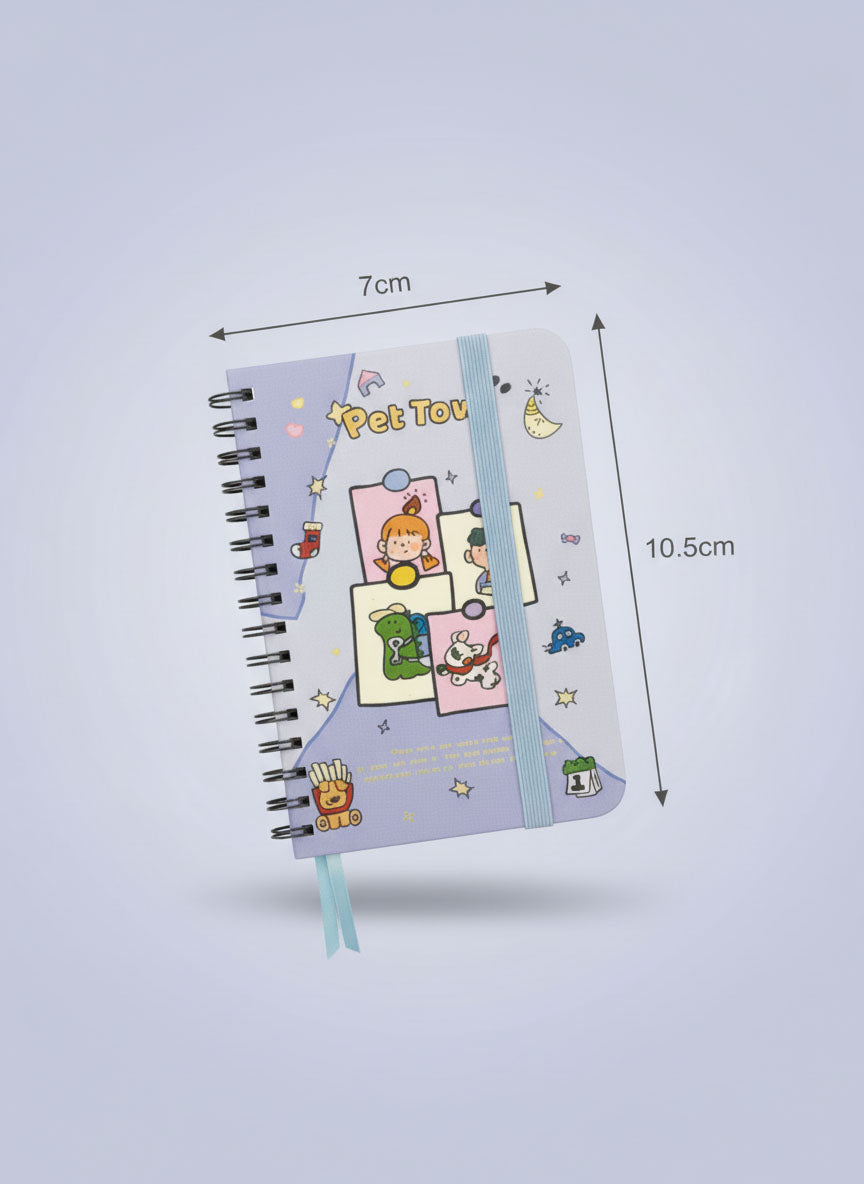 Kawaii Pet Town Mini Notebook - A7
