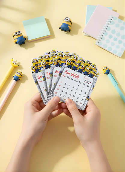 Minions Mini Magnetic Calendar for 2026