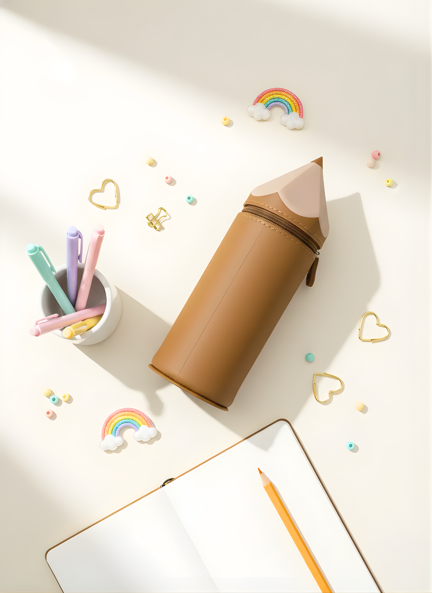 Pencil Themed Silicon Pencil Pouch - Kawaii Pouch