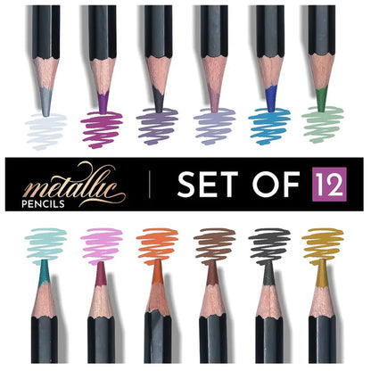 Brustro Metallic Colour Pencils Set