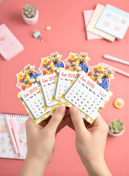 Winnie The Pooh Mini Magnetic Calendar For 2026
