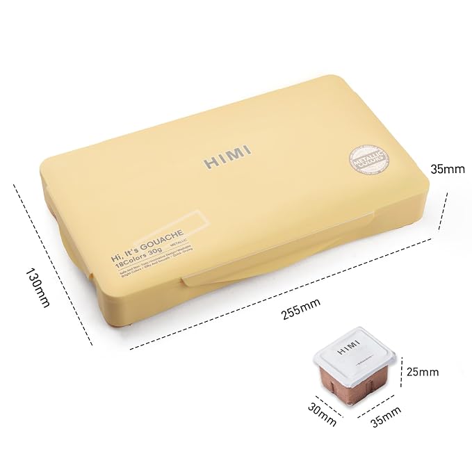 HIMI - Metallic Gouache Paints - 18 x 30 ml