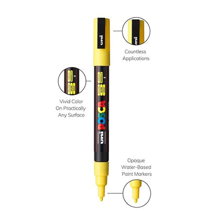 Uniball Posca Paint Marker Set | Water-Based 3M | 16 Colours