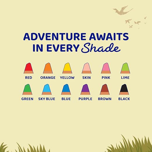 Fevicryl YUDU 3-in-1 Colour Pencils | 12 Shades + Free sharpner