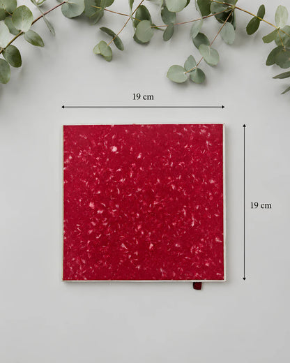 Potentate Deckle Edge Watercolor Handbook – Red | 19 x 19 cm|300GSM|Cold press