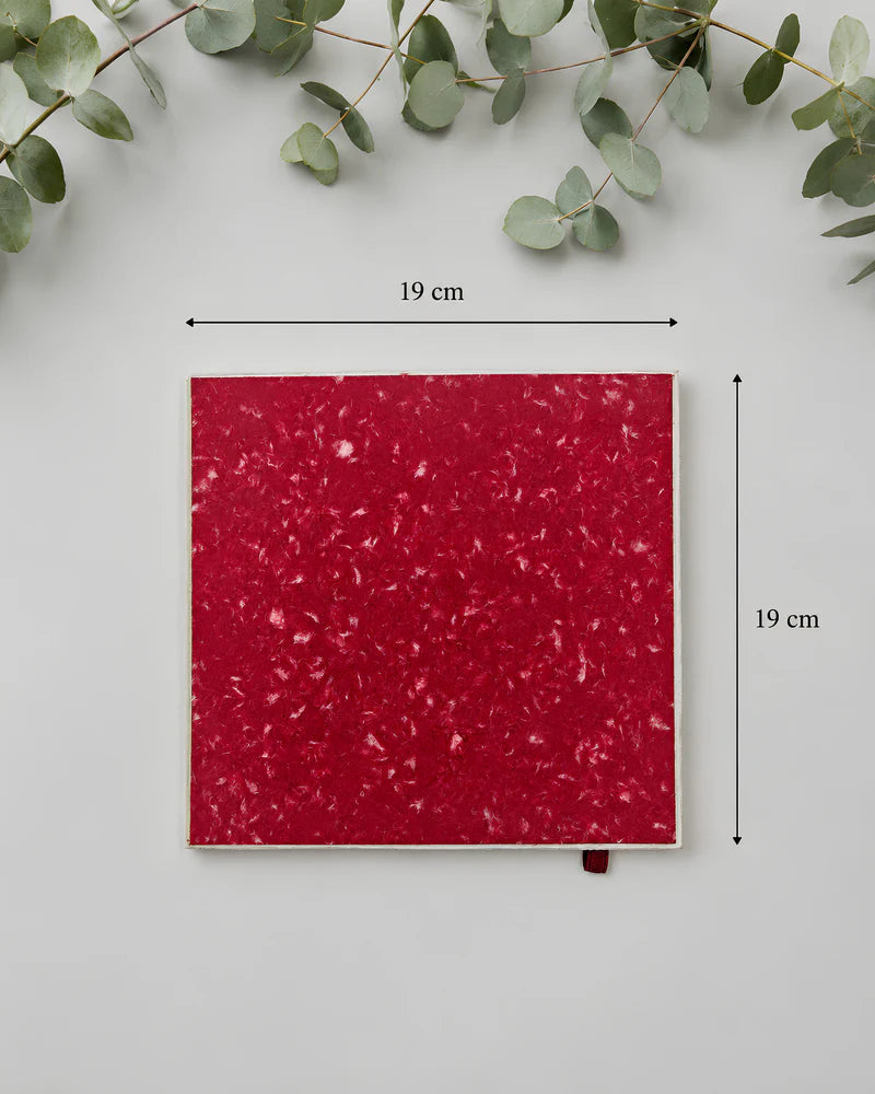 Potentate Deckle Edge Watercolor Handbook – Red | 19 x 19 cm|300GSM|Cold press