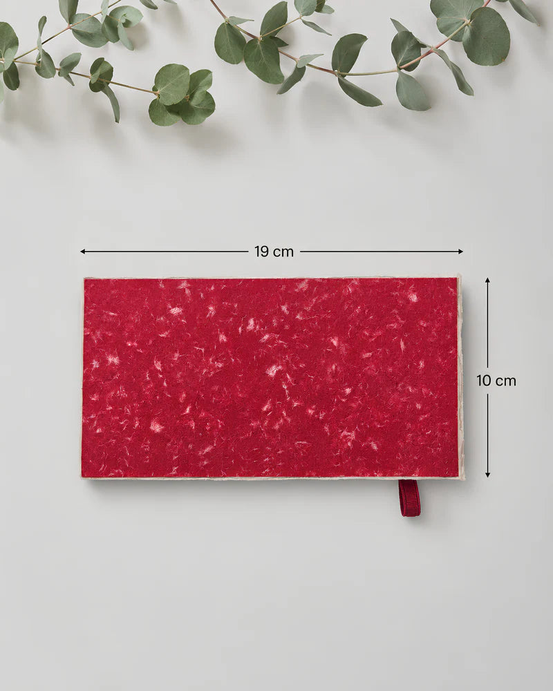 Potentate Deckle Edge Watercolor Handbook – Red | 10 x 19 cm |300GSM|Cold press