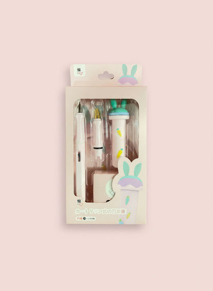 Kawaii Rabbit Ink Pen Set