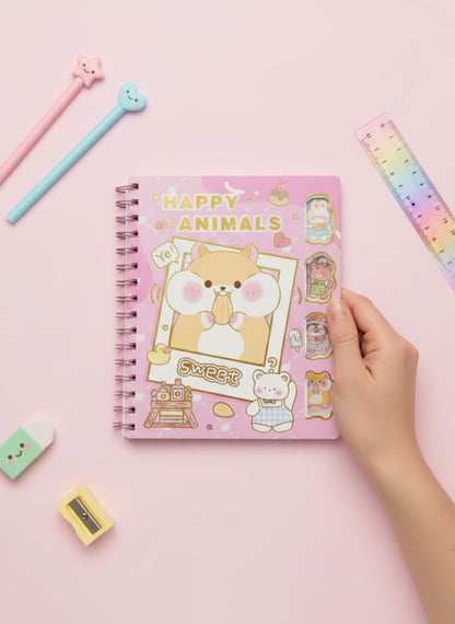 Kawaii Happy Animal Notebook