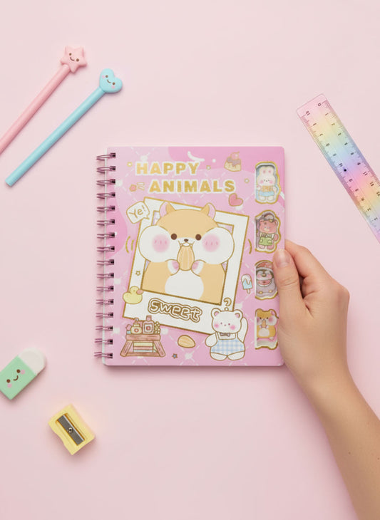 Kawaii Happy Animal Notebook