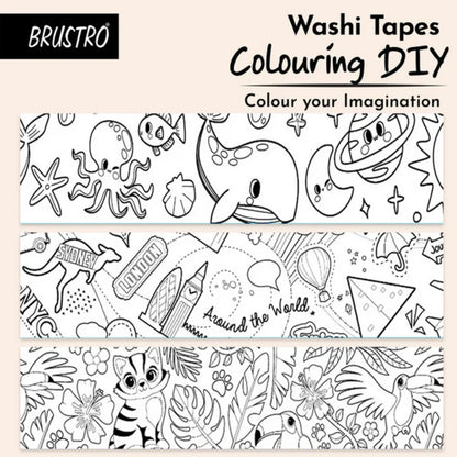 Brustro Washi Tapes DIY Colouring Tapes