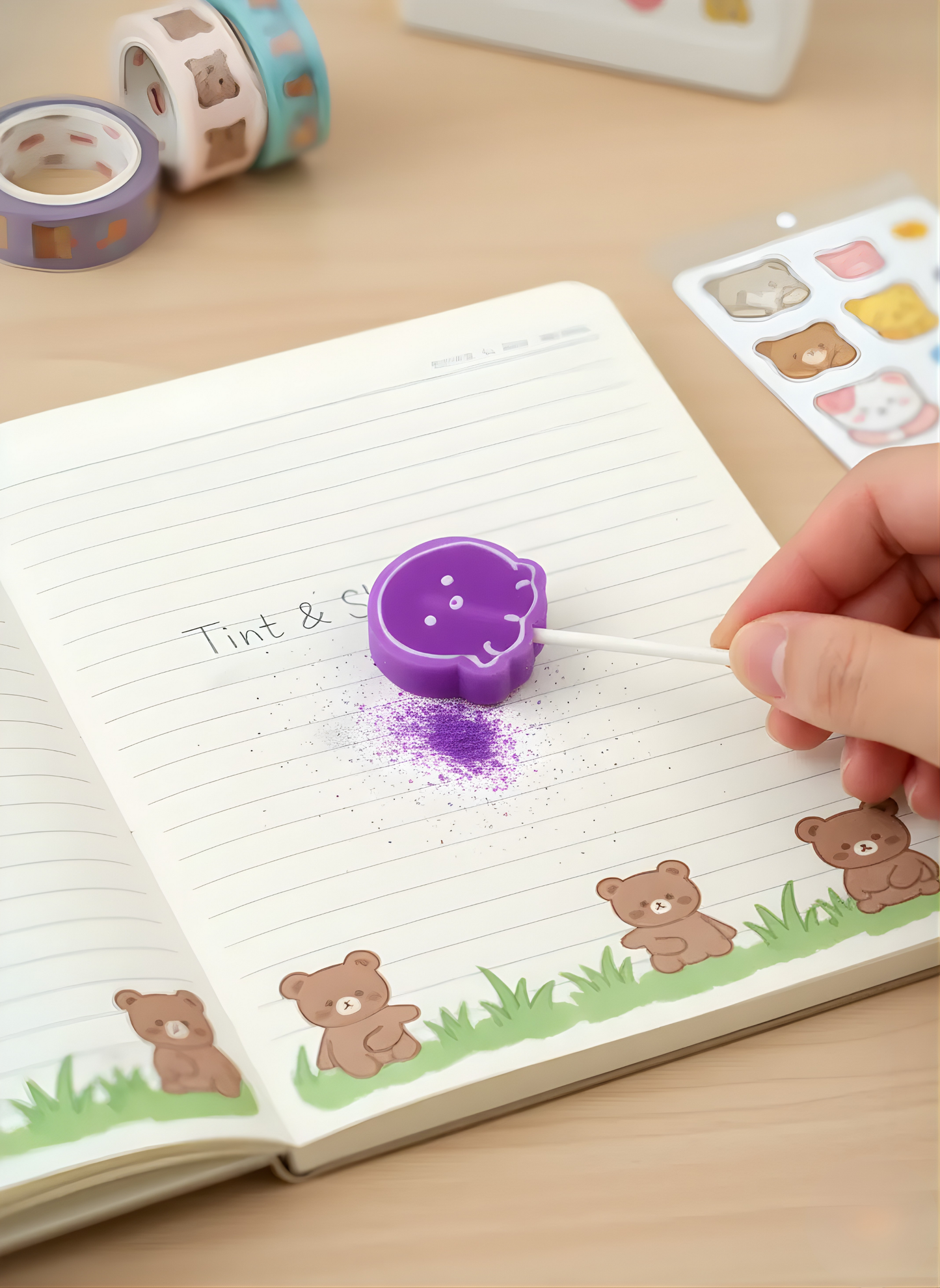 Aqua Theme Lollipop Eraser  - Kawaii Eraser