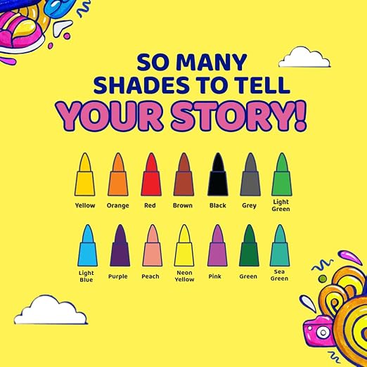 Fevicryl YUDU Brush Pens | Set of 14 Colours