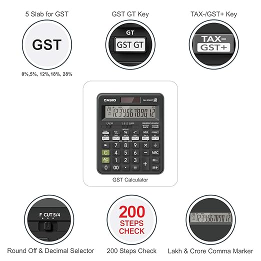 Casio MJ-120GST GST Financial Calculator (Black)